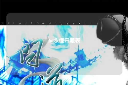 dnf永恒开服表